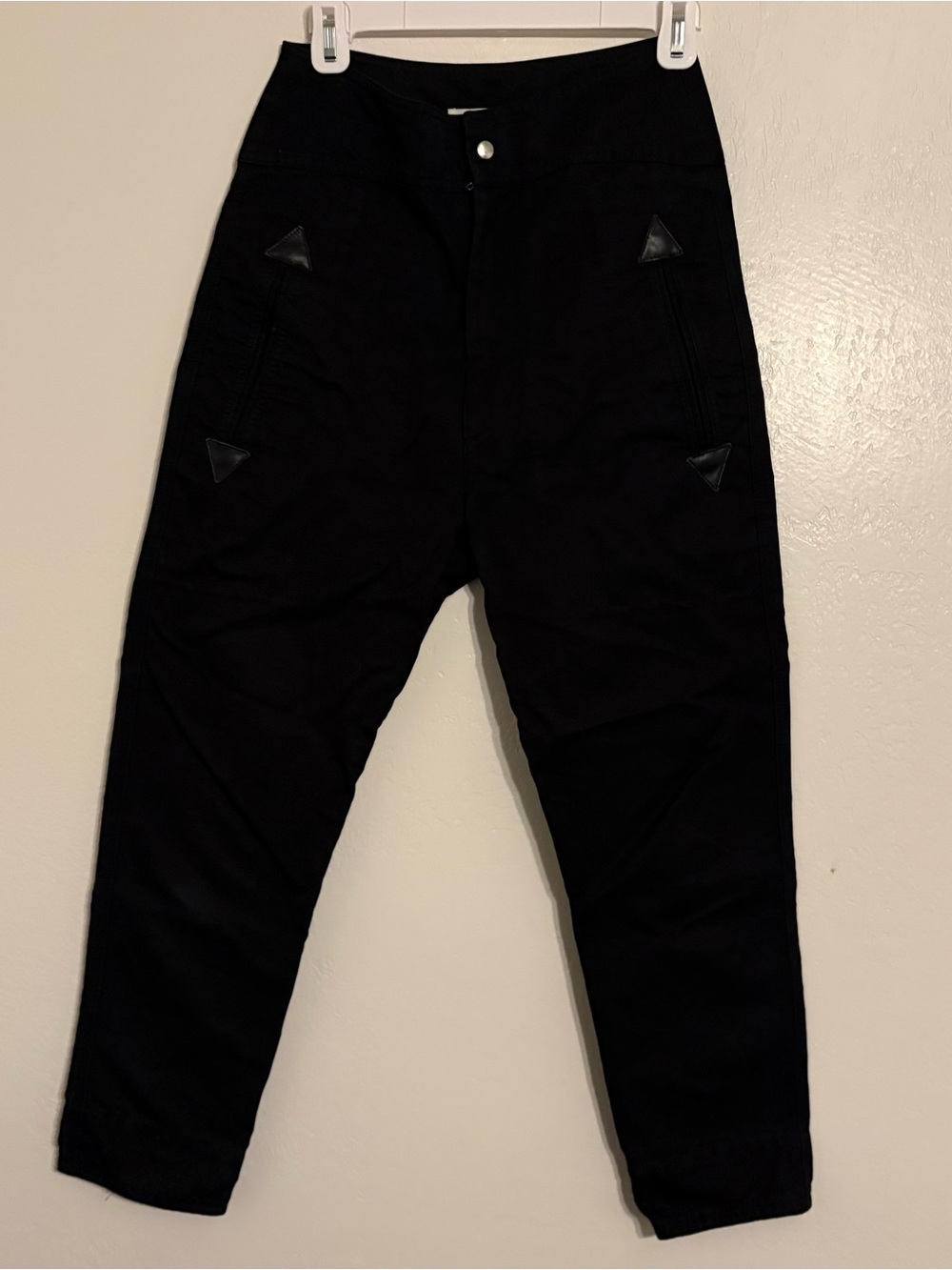 Isabel Marant Black High-Rise Tapered Capris